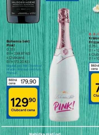 Tesco Bohemia sekt pink nabídka