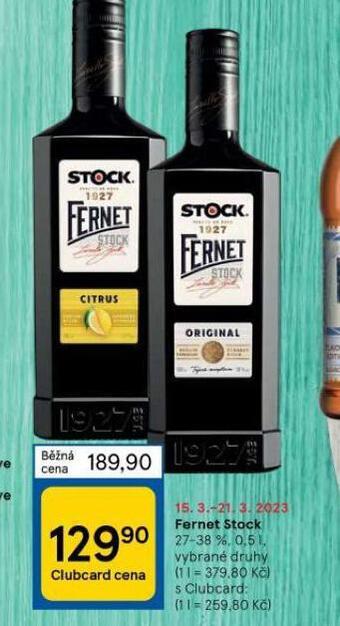 Tesco Fernet stock nabídka