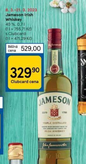 Tesco Jameson irish whiskey nabídka