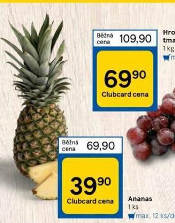 Tesco Ananas nabídka