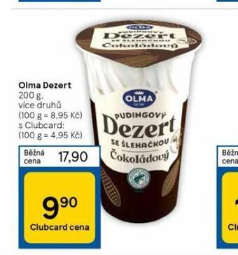 Tesco Olma dezert nabídka
