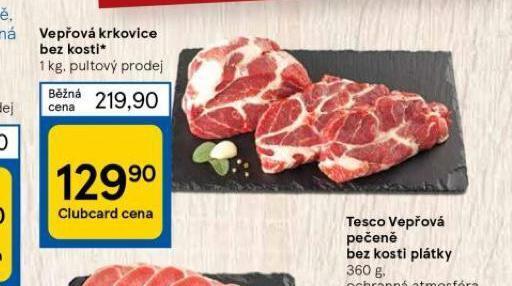 Tesco Vepřová krkovice bez kosti nabídka
