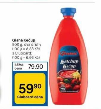 Tesco Giana kečup nabídka