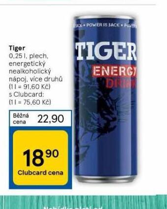 Tesco Tiger energetický nápoj nabídka