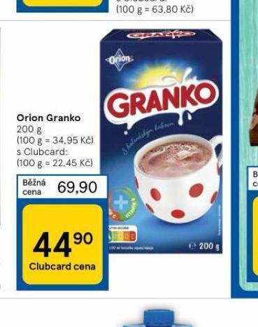 Tesco Orion granko nabídka