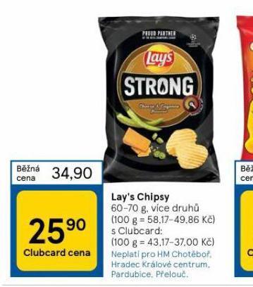 Tesco Lay´s strong nabídka