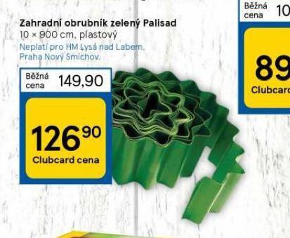 Tesco Zahradní obrubník zelený palisad nabídka