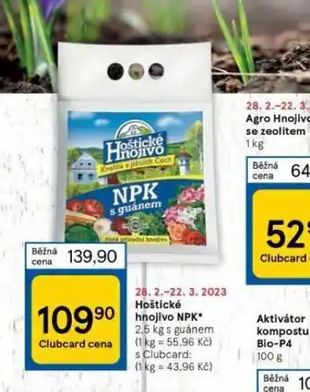 Tesco Hoštické hnojivo npk nabídka