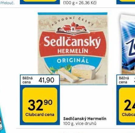 Tesco Sedlčanský hermelín nabídka