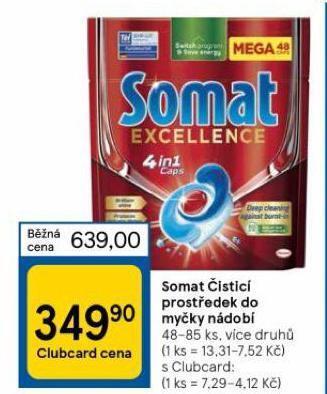 Tesco Somat čistící prostředek do myčky nádobí nabídka
