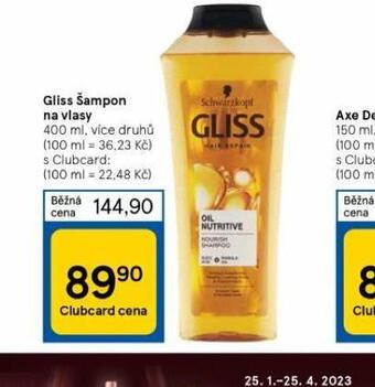 Tesco Gliss šampon nabídka