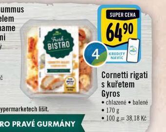 Albert Cornetti rigati s kuřetem gyros nabídka