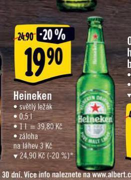 Albert Pivo heineken nabídka