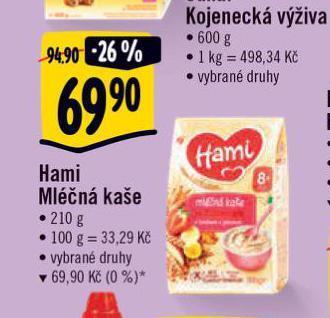 Albert Hami mléčná kaše nabídka