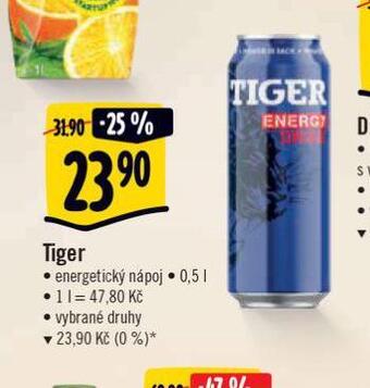 Albert Tiger energy drink nabídka