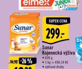 Albert Sunar kojenecká výživa nabídka