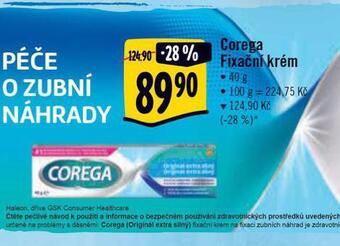 Albert Corega fixační krém na zubní náhrady nabídka