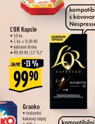 Albert Kávové kapsle l'or nabídka