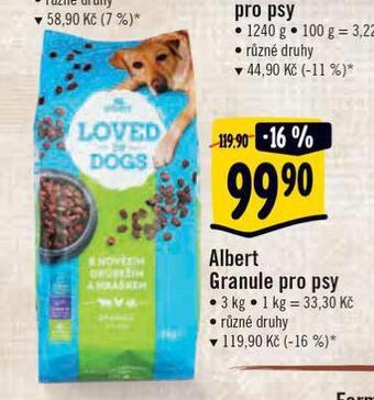 Albert Granule pro psy nabídka