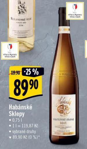 Albert Habánské sklepy nabídka