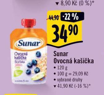 Albert Sunar ovocná kašička nabídka