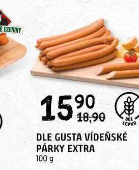 Terno Dle gusta vídeňské párky extra 100 g nabídka
