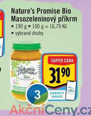 Albert Nature's promise bio masozeleninový příkrm 190 g nabídka
