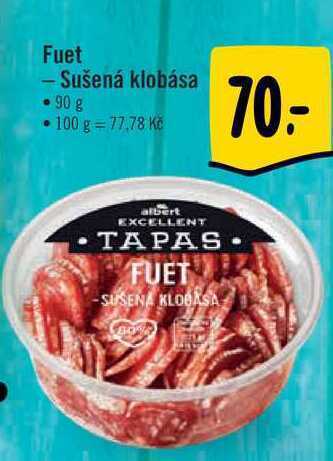 Albert Fuet - sušená klobása 90 g nabídka