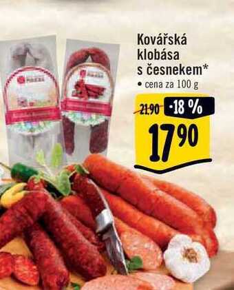 Albert Kovářská klobása s česnekem 100 g nabídka