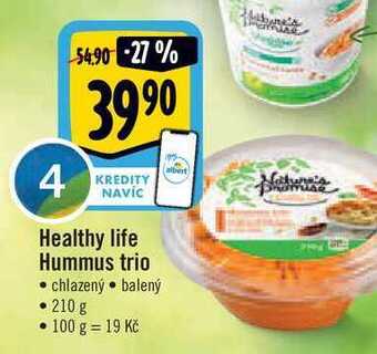 Albert Healthy life hummus trio 210 g nabídka