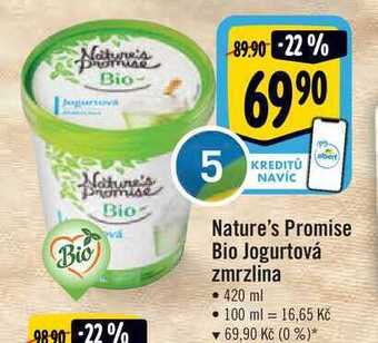 Albert Nature's promise bio jogurtová zmrzlina • 420 ml nabídka
