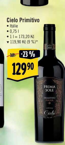 Albert Cielo primitivo 0,75 l nabídka