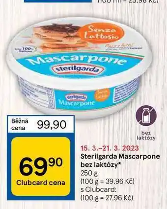 Tesco Sterilgarda mascarpone bez laktózy* 250 g nabídka