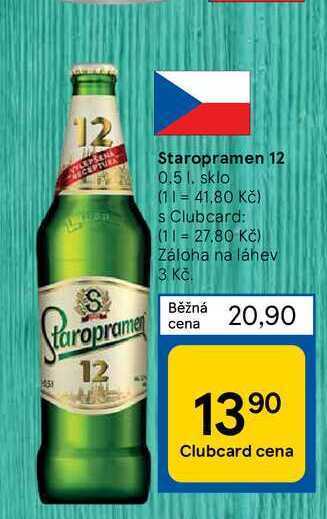Tesco Staropramen 12 0.5 l nabídka