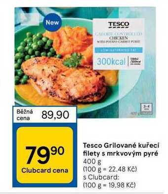 Tesco Tesco grilované kuřecí filety s mrkvovým pyré 400 g nabídka