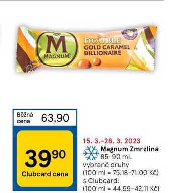 Tesco Magnum zmrzlina 85-90 ml nabídka