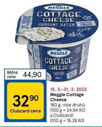 Tesco Meggle cottage cheese 180 g nabídka