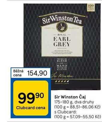 Tesco Sir winston čaj 175-180 g nabídka