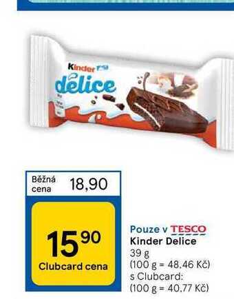 Tesco Kinder delice 39 g nabídka