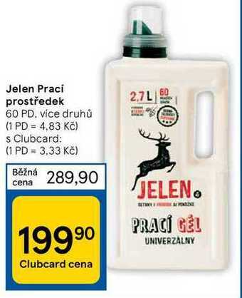 Tesco Jelen prací prostředek 60 pd nabídka