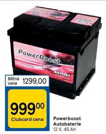 Tesco Powerboost autobaterie 12 v, 45 ah nabídka