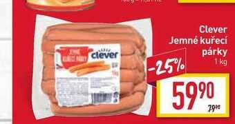 Billa Clever jemné kuřecí párky 1 kg nabídka