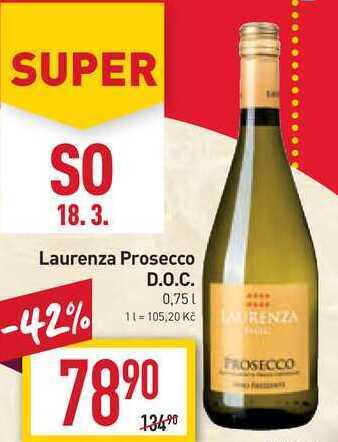 Billa Laurenza prosecco d.o.c. 0,75l nabídka