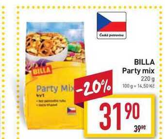 Billa Billa party mix 220 g nabídka