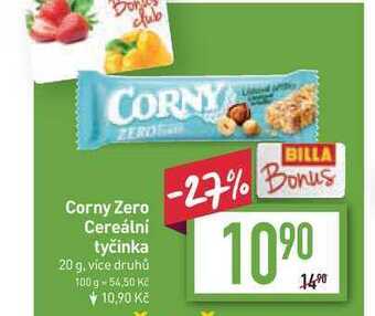 Billa Corny zero cereální tyčinka 20 g nabídka