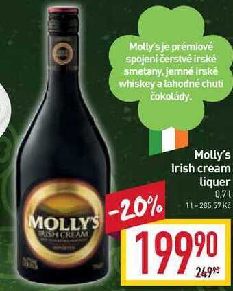 Billa Molly's irish cream liquer 0,7l nabídka