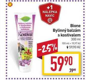 Billa Bione bylinný balzám s kostivalem 300 ml nabídka