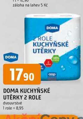 Trefa Doma kuchyňské utěrky 2 role dvouvrstvé nabídka