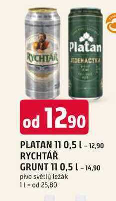 Trefa Platan 11% pivo světlý ležák 0,5l, plech nabídka