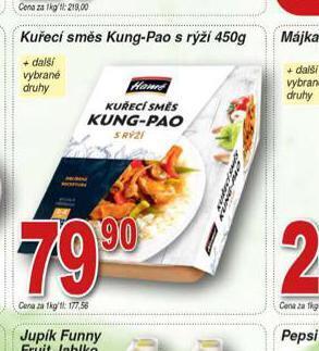 Hruška Kuřecí směs kung pao s rýží nabídka